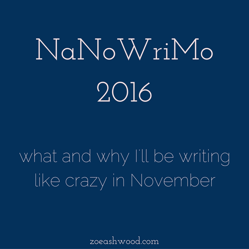 It's the end of October. In the writing community, this signals the approach of NaNoWriMo, which means most writers are freaking out online, trying to prepare for writing 50,000 words in 30 days. Crazy, right?